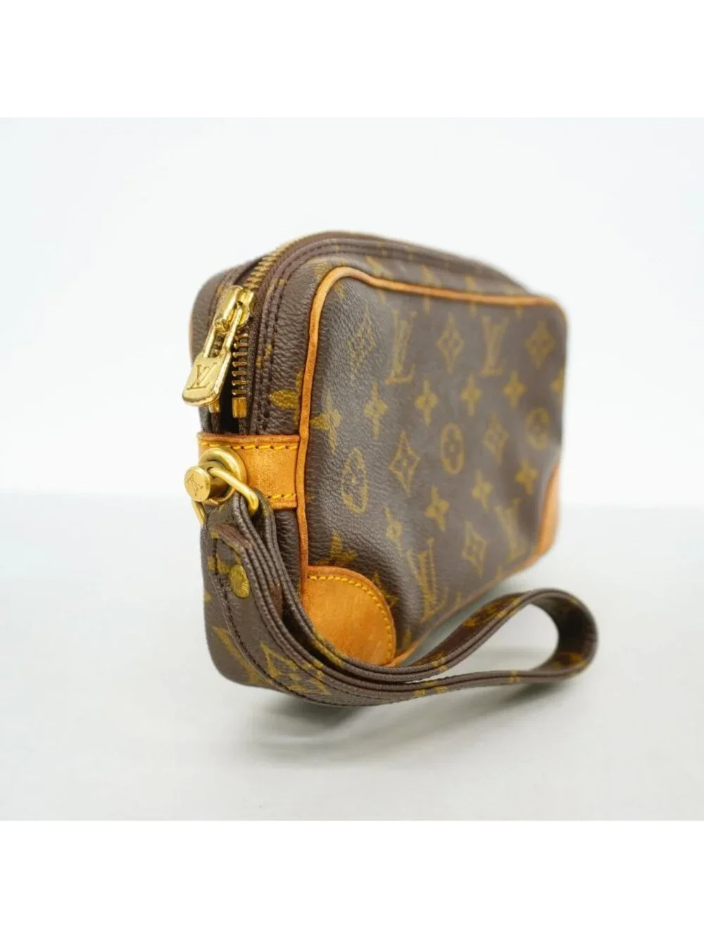 Louis Vuitton Clutch Monogram Marly Dragonne PM Brown